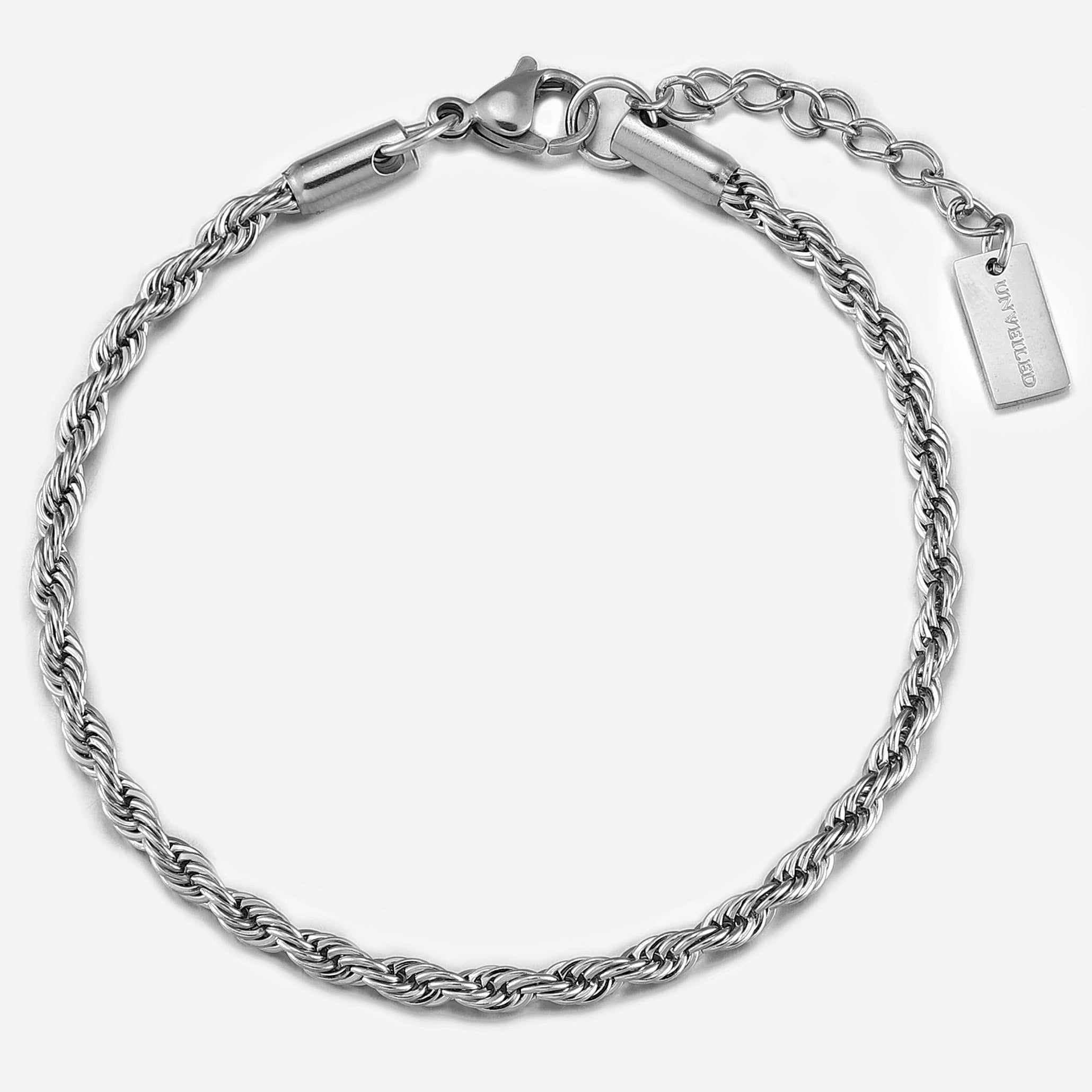 🎁 FREE Christmas Gift | Rope Bracelet 3mm (Silver)