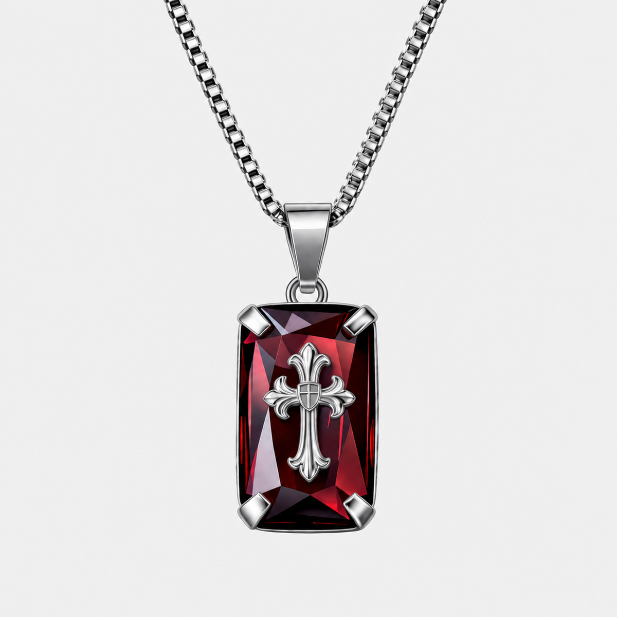 Redemption Stone Cross (Silver)