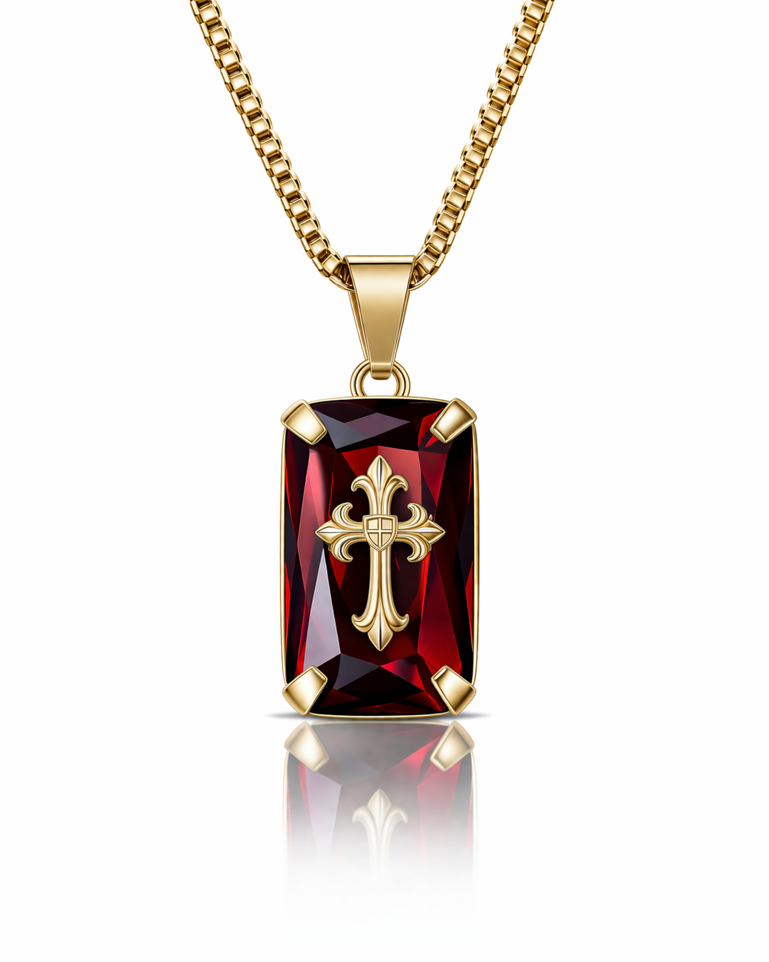 Redemption Stone Cross (Gold)