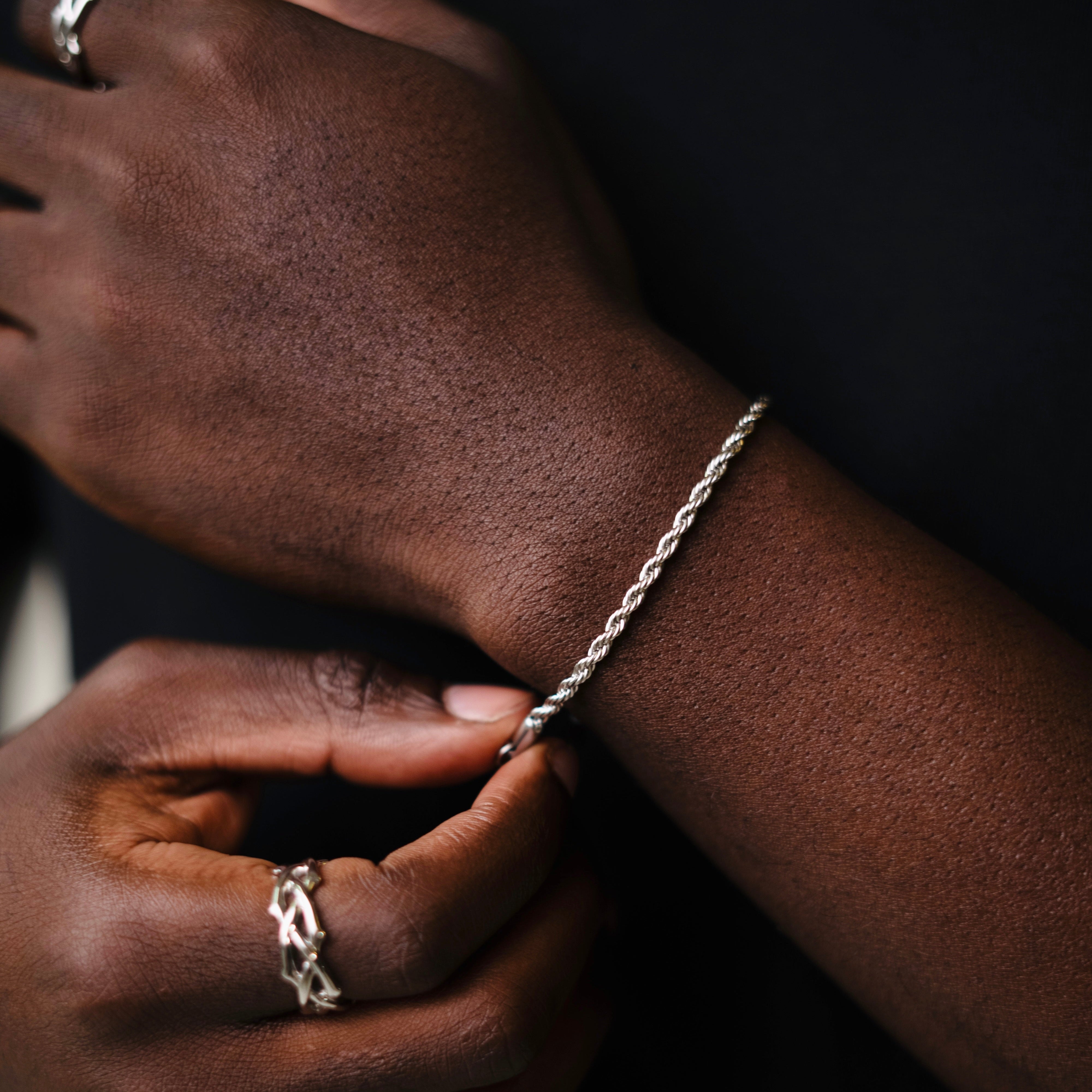Rope Bracelet 3mm (Silver)