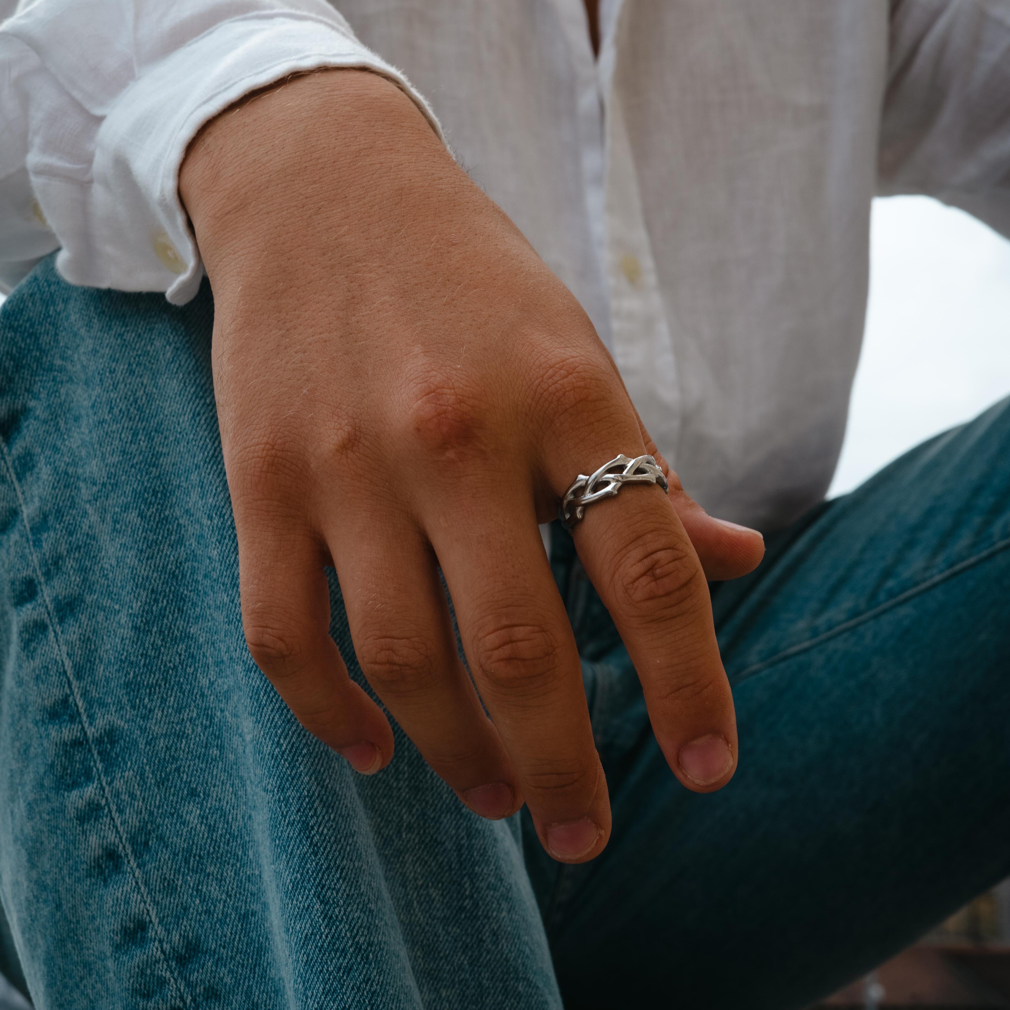 Crown of Thorns Ring (Silver)