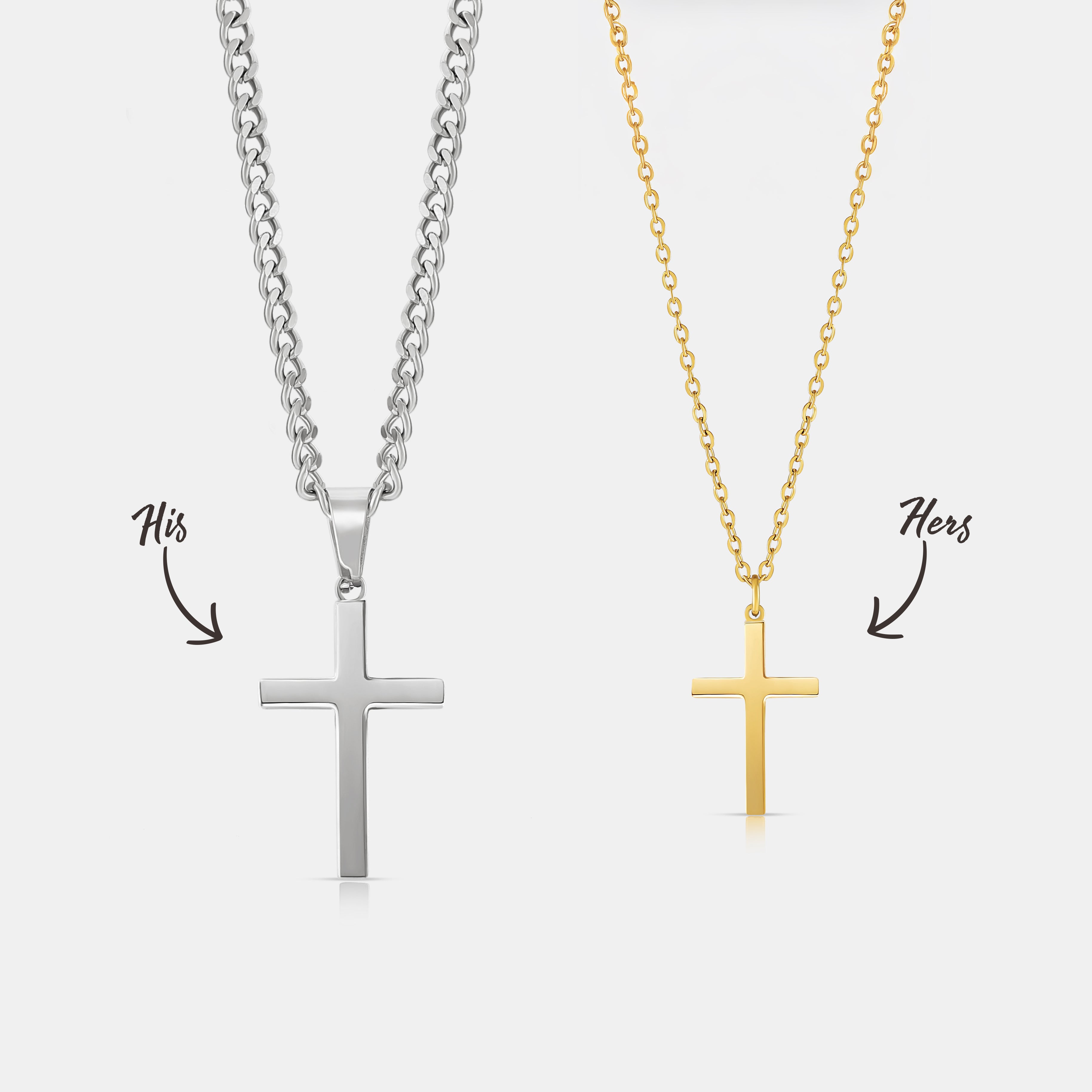 His & Hers Cross (Silver)