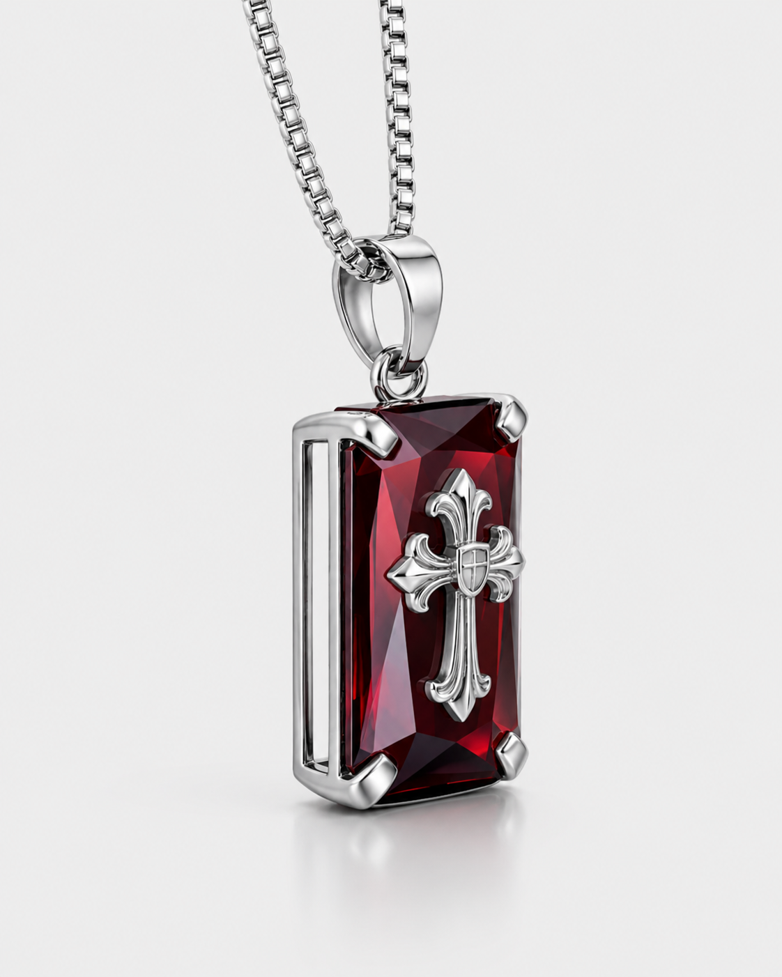 Redemption Stone Cross (Silver)
