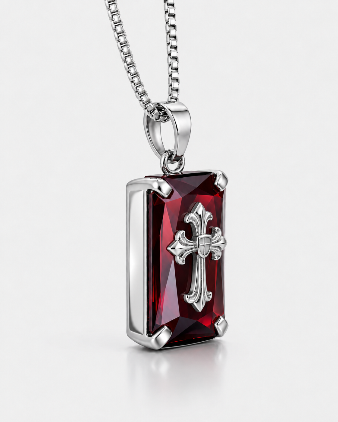 Redemption Stone Cross (Silver)