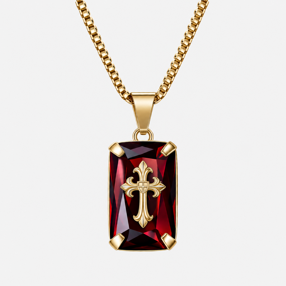 Redemption Stone Cross (Gold)
