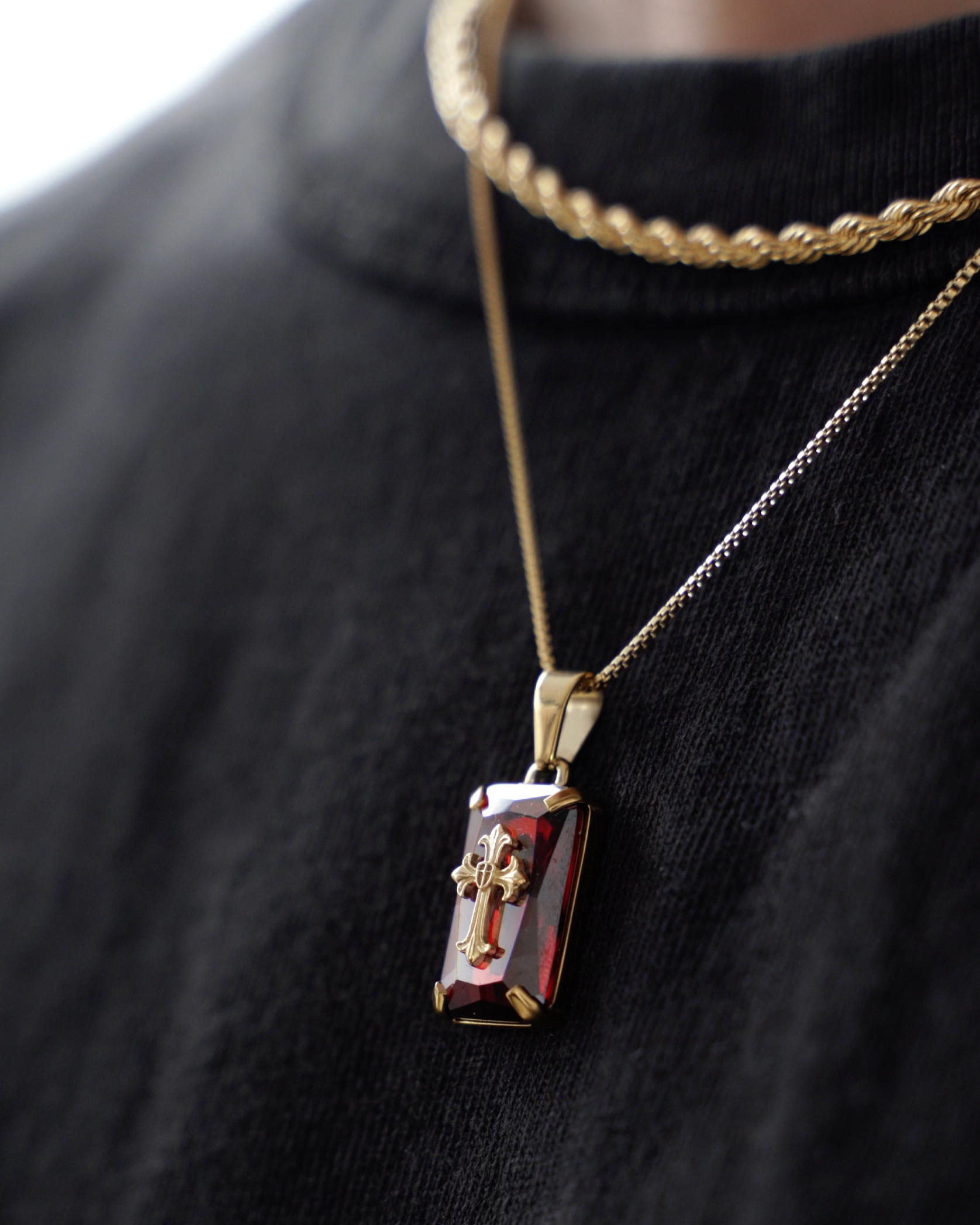 Redemption Stone Cross (Gold) (Pre-Order)