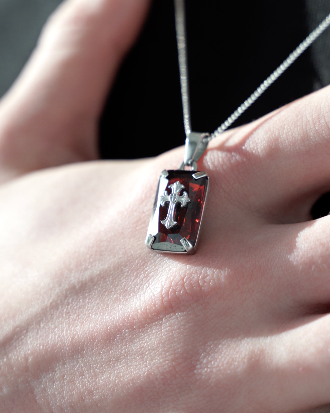 Redemption Stone Cross (Silver)