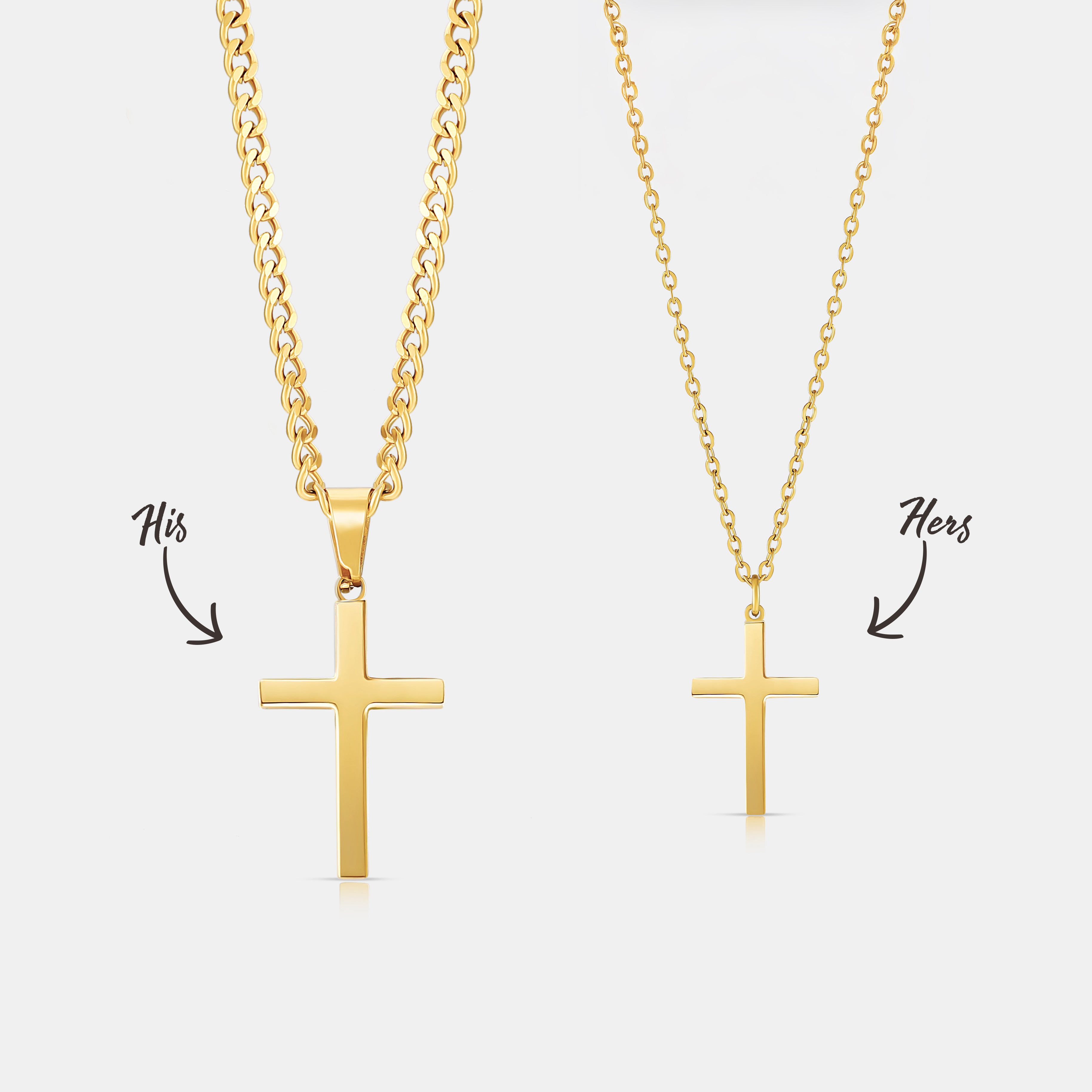 His & Hers Cross (Gold)